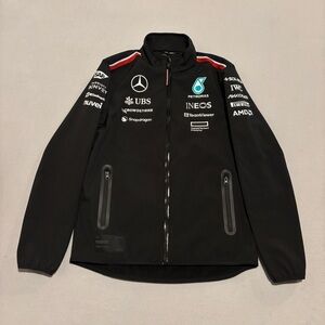 Mercedes AMG Petronas F1 Team Men's Softshell Jacket Medium Black Embroidery